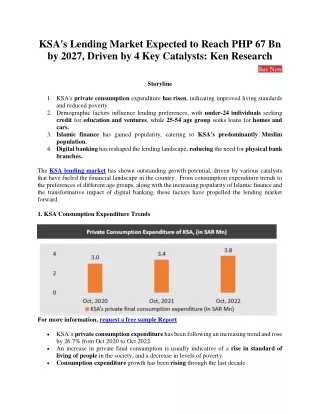 Major players operating KSA Lending market - Ken Research