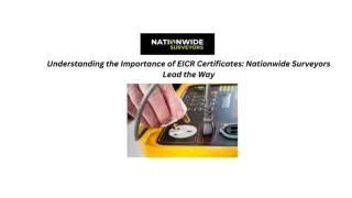 Understanding the Importance of EICR Certificates Nationwide Surveyors Lead the Way