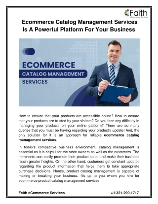 Ecommerce Catalog Management Services Is A Powerful Platform For Your Business