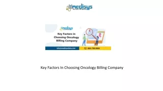 Key Factors In Choosing Oncology Billing Company