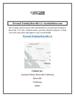 Personal Training Roseville Ca  Anytimefitness