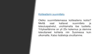 Kotiteatterin suunnittelu  ideaali.fi