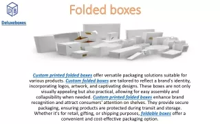 Folded boxes