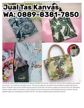 088ᑫ–8౩8I–7850 (WA) Tas Ransel Kanvas Pria Bandung Tas Kanvas Wanita Hijab