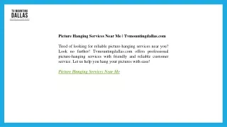 Picture Hanging Services Near Me  Tvmountingdallas.com