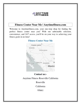 Fitness Center Near Me  Anytimefitness