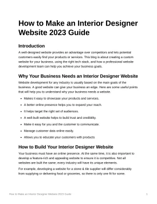 How to Make an Interior Designer Website 2023 Guide