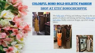 Colorful Boho Bold Holistic Fashion