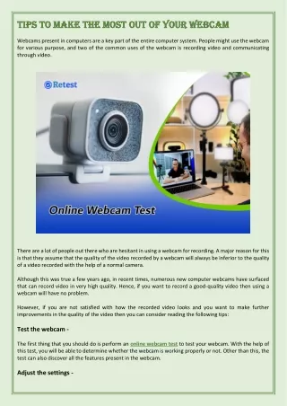 The Ultimate Guide to Testing Your Laptop Webcam