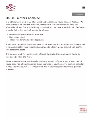 House painters Adelaide