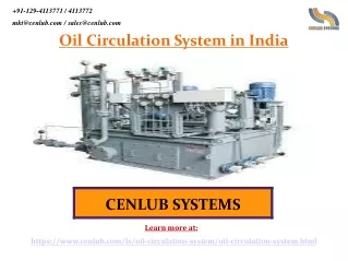Top Rated Oil Circulation System in India