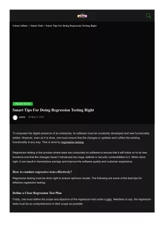Smart Tips For Doing Regression Testing Right
