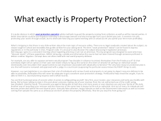 asset protection specialist