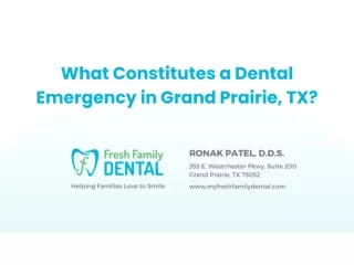 What Constitutes a Dental Emergency in Grand Prairie