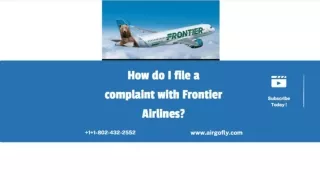 frontier airlines complaints phone number