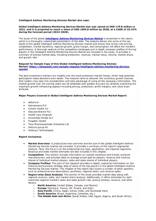 Intelligent Asthma Monitoring Devices Market