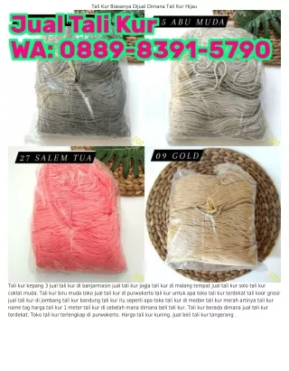 0889•8ᣮ9I•5790 (WA) Toko Yang Jual Tali Kur Bikin Tas Tali Kur