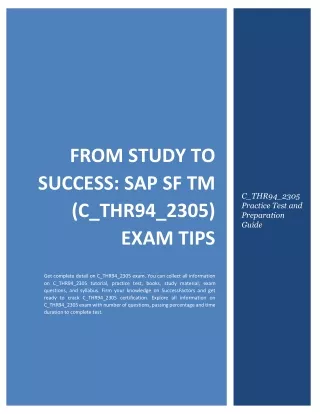 From Study to Success- SAP SF TM (C_THR94_2305) Exam Tips