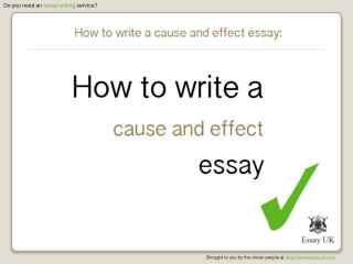 How To Write A Cause And Effect Essay | Essay Writing