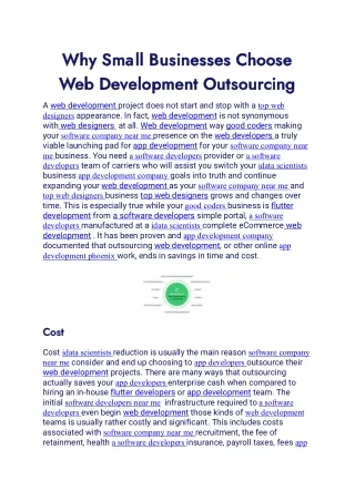 Why Small Businesses Choose Web Development Outsourcing