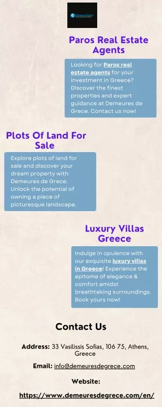 Paros Real Estate Agents