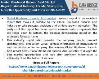 Bio-based Itaconic Acid - Chemical Material