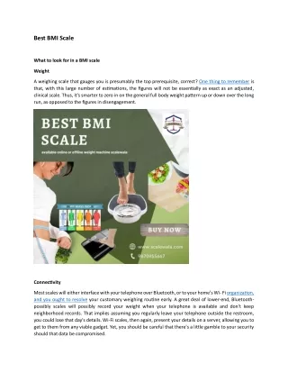 Best BMI Scale