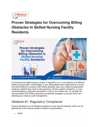 Proven Strategies for Overcoming Billing Obstacles In Skilled Nursing Facility Residents pdf