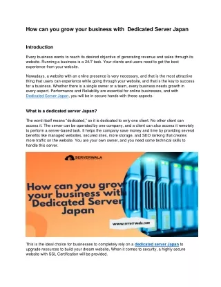 Advantages of Dedicated Server France that Help your busines (1)