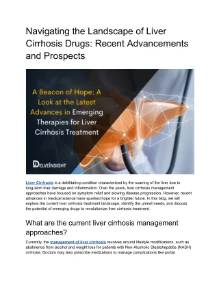 A Beacon of Hope_ A Look at the Latest Advances in Emerging Therapies for Liver Cirrhosis Treatment