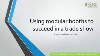 Using modular booths to succeed in a trade