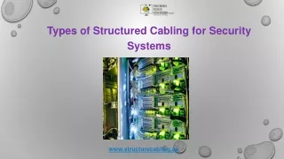 Types of Structured Cabling for Security Systems