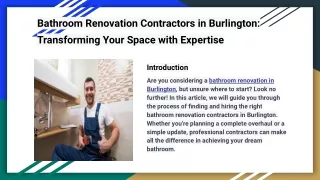 Bathroom renovations Burlington