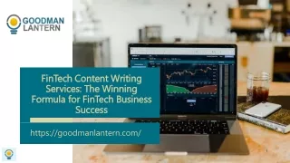 FinTech Content Writing Services The Winning Formula for FinTech Business Success