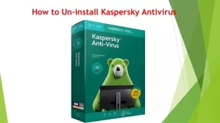 How to Un-install Kaspersky Antivirus