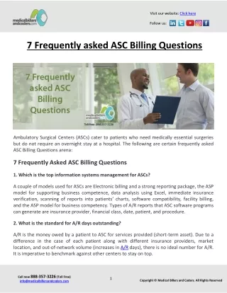 7 Frequently asked ASC Billing Questions