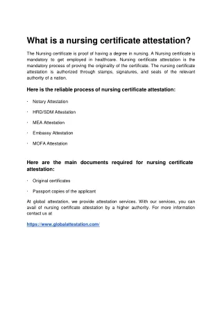 nursing certificate attestation 2