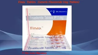 Finax   Tablets (Generic Finasteride 1mg  Tablets)