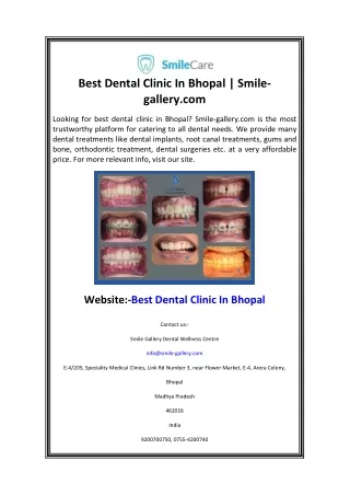 Best Dental Clinic In Bhopal  Smile-gallery.com