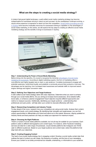 What are the steps to creating a social media strategy
