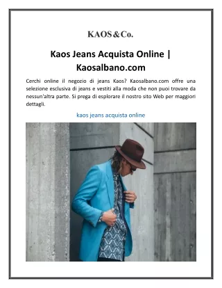 Kaos Jeans Acquista Online  Kaosalbano