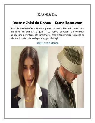 Borse e Zaini da Donna  Kaosalbano