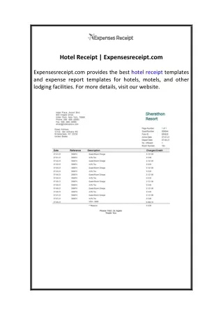 Hotel Receipt  Expensesreceipt.com 02