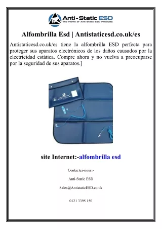 Alfombrilla Esd  Antistaticesd.co.uk es