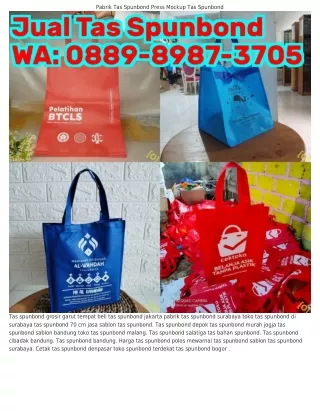 Ô88ᑫ•8ᑫ87•37Ô5 (WA) Tas Spunbond Karakter Murah Surabaya Tas Spunbond Kotak