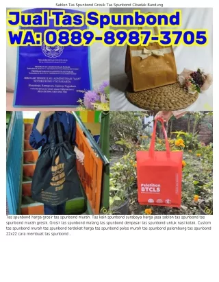 O88ᑫ~8ᑫ8ᜪ~ЗᜪO5 (WA) Grosir Tas Spunbond Cimahi Sablon Tas Spunbond Malang