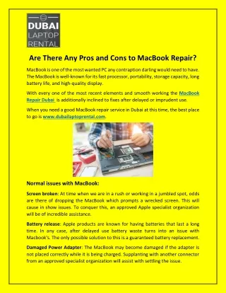Are There Any Pros and Cons to MacBook Repair?