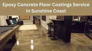 Epoxy Concrete Floor Coatings Service in Sunshine Coast