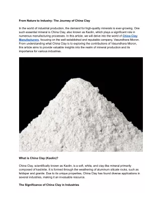 Empowering Industries with Top-Grade Calcite Powder