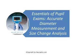 Essentials of Pupil Exams: Accurate Diameter Measurement and Size Change Analysi